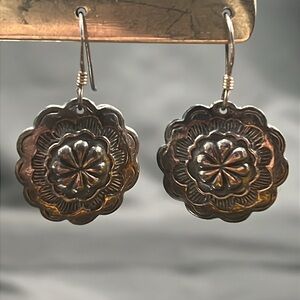 Navajo Style Sterling Silver Earrings